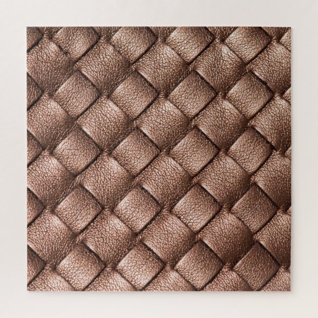 Woven leather, bronze colour background. jigsaw puzzle (Vertical)