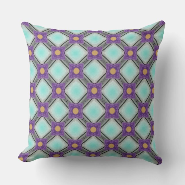 Woven Light Cyan  Cushion (Front)