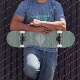 Woven Look Design Teal Green HAMbWG Skateboard