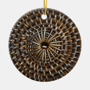 Woven Mat Ceramic Tree Decoration
