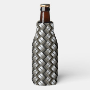 Woven metal pattern bottle cooler