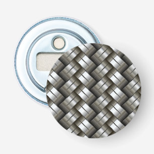Woven metal pattern bottle opener