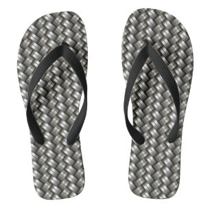 Woven metal pattern jandals