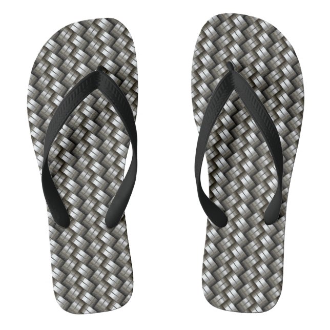 Woven metal pattern jandals (Footbed)