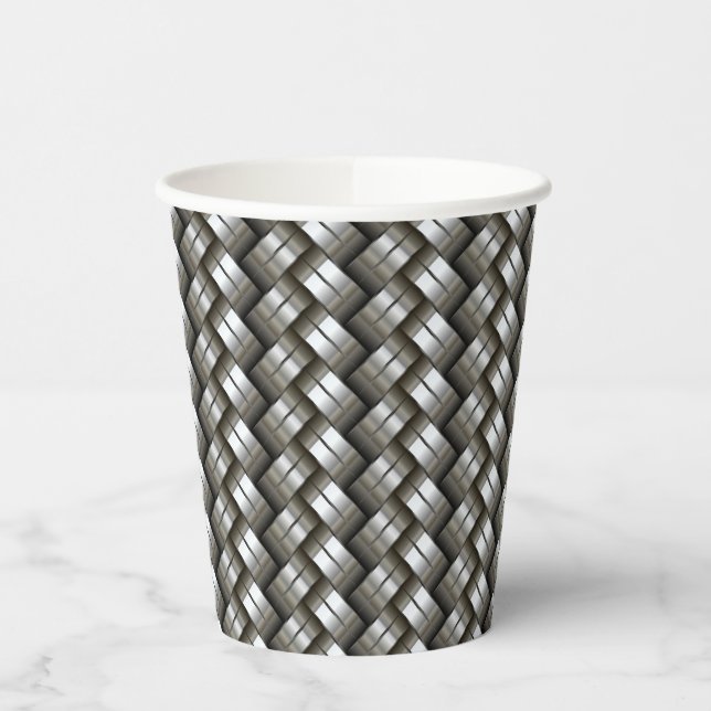 Woven metal pattern paper cups (Left)