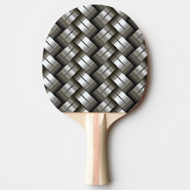 Woven metal pattern ping pong paddle (Front)