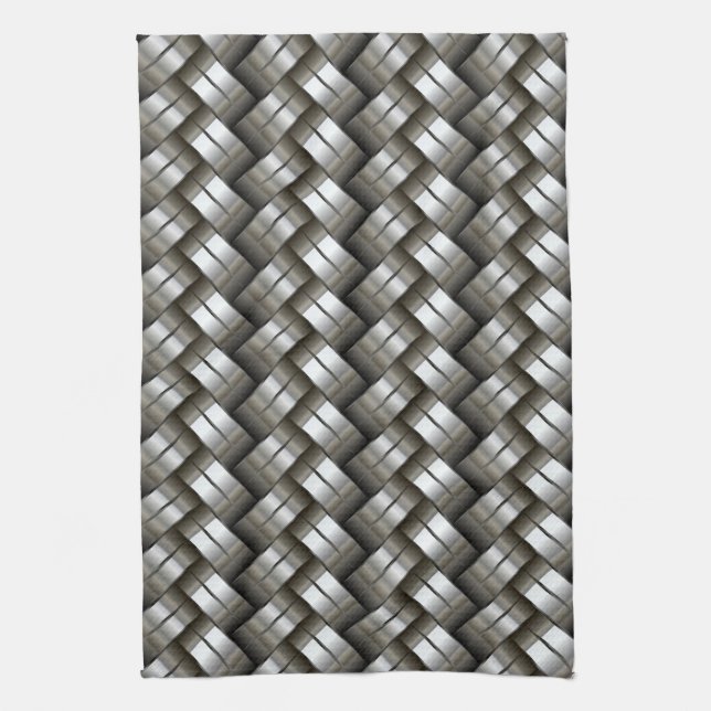 Woven metal pattern tea towel (Vertical)