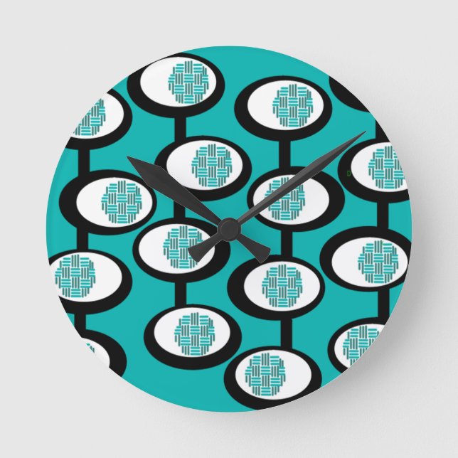 Woven Ovals Round Clock (Front)