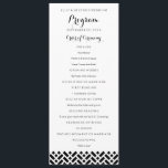 Woven Pattern Black & White Wedding Program Programme<br><div class="desc">Fully editable,  elegant,  simple wedding ceremony program template.  Classic black and white wedding program with woven pattern at bottom.  


com.</div>