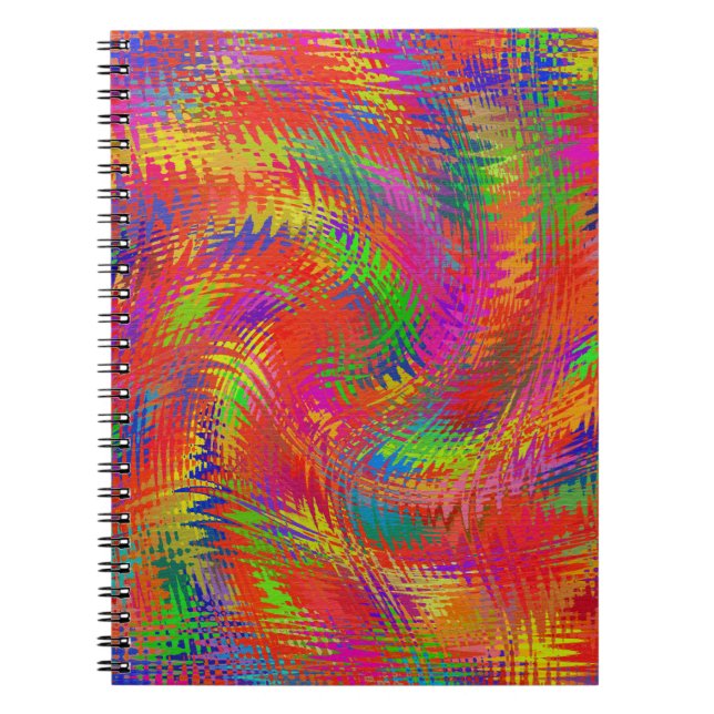 Woven Rainbow Spiral Notebook (Front)