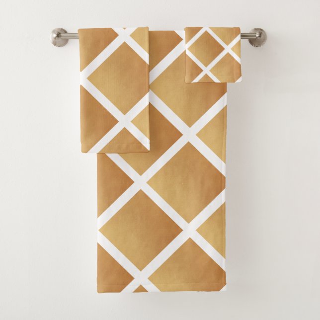 Woven Shades of Brown  Bath Towel Set (Insitu)