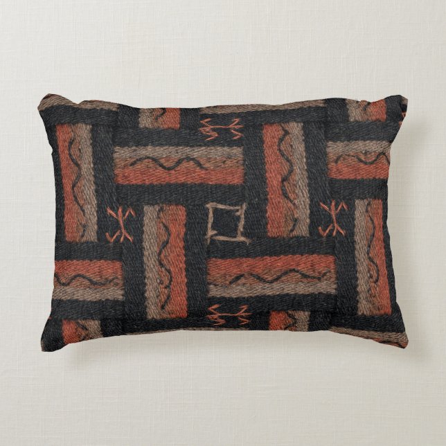 Woven Stripe Tribal Pattern  Decorative Cushion (Front)