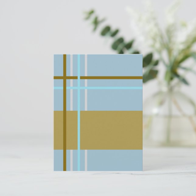 Woven Stripes  Postcard (Standing Front)