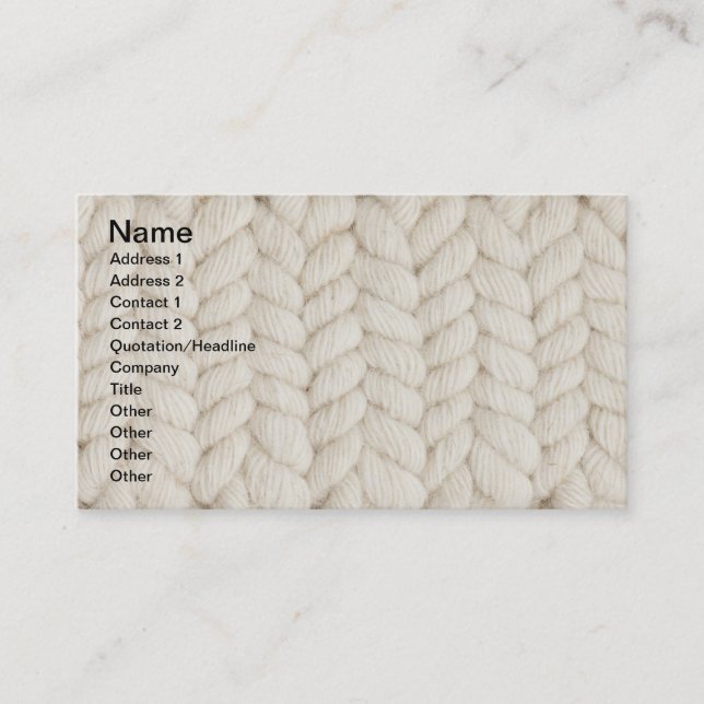 Woven texture business card (Front)