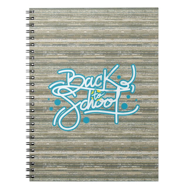 Woven texture quote Back to School  Notebook (Front)
