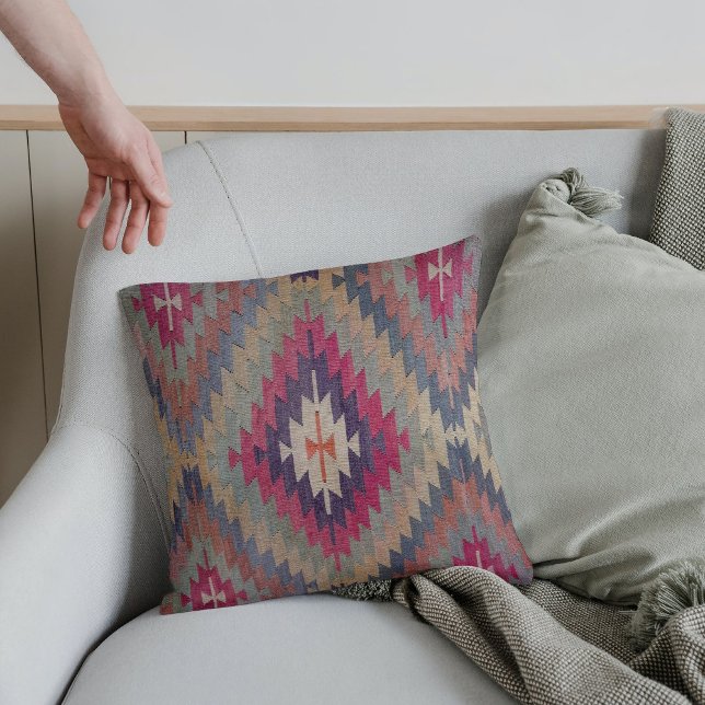 Woven Turkish Kilim Carpet Rug Antique Cushion (Creator Uploaded)