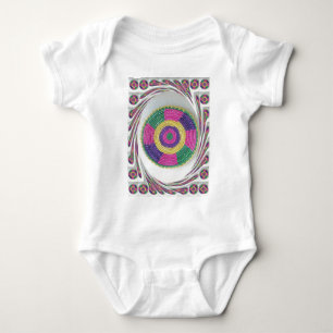 Woven Whirl Art Print Baby Bodysuit