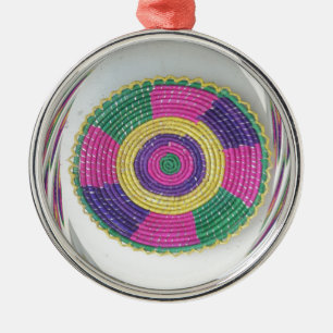 Woven Whirl Art Print Metal Tree Decoration