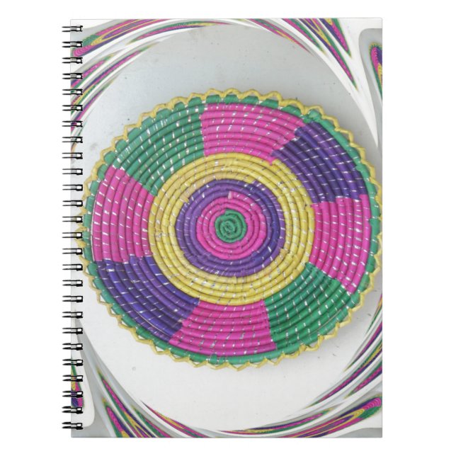 Woven Whirl Art Print Spiral Notebook (Front)