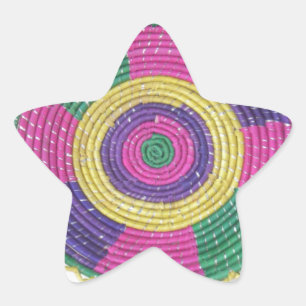 Woven Whirl Art Print Star Sticker