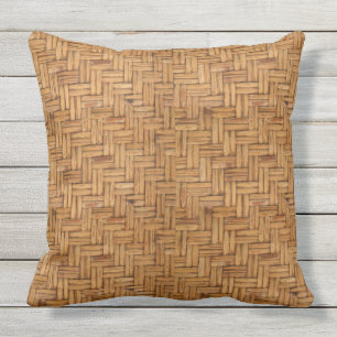 Woven Wicker Pattern Cushion