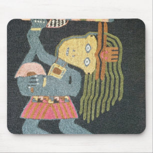 Woven wool dancer with baton, Paracas tribe Mouse Pad