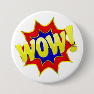 Wow 7.5 Cm Round Badge