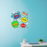 Wow Bang Pow, Red Blue Green Yellow, Pop Art  24" Wall Decal<br><div class="desc">5 Great Pop Art Wall Decals - - Change the size of these decals by changing the size of the Decal Sheet - 4 sizes - from 12" x 12" to 36" x 36" - - These ones are printed on a transparent background, but you can change to a semi-transparent...</div>