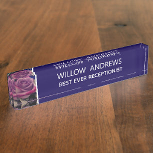 Wow! Best RECEPTIONIST custom desk name plate
