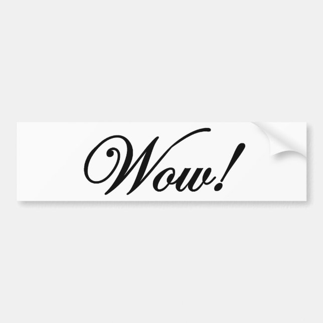 Wow! Bumper Sticker (Front)