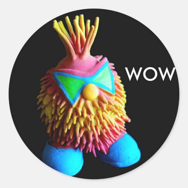 WOW CLASSIC ROUND STICKER (Front)