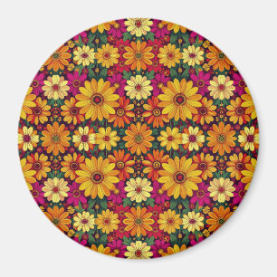 Wow! Colourful and Bright floral pattern. Magnet