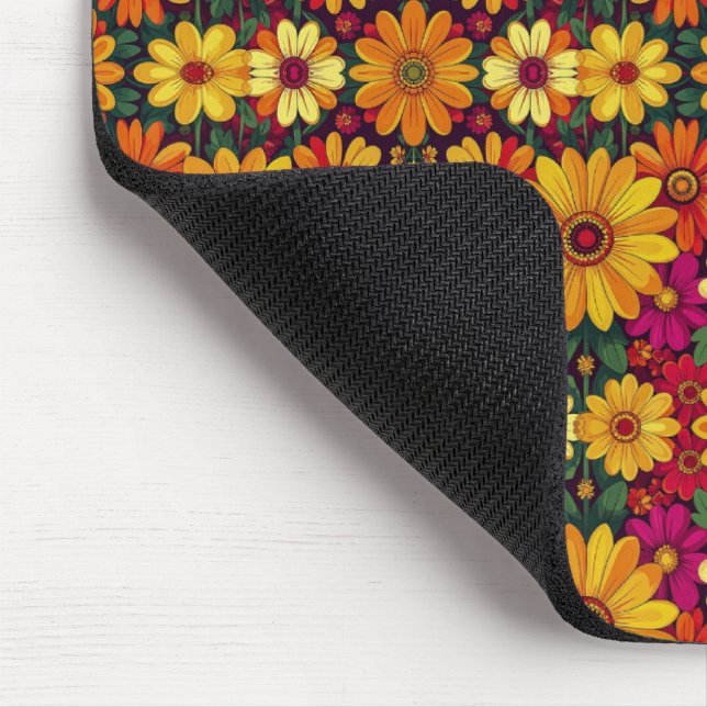 Wow! Colourful and Bright floral pattern. Mouse Pad (Corner)
