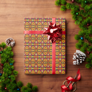 Wow! Colourful and Bright floral pattern. Wrapping Paper