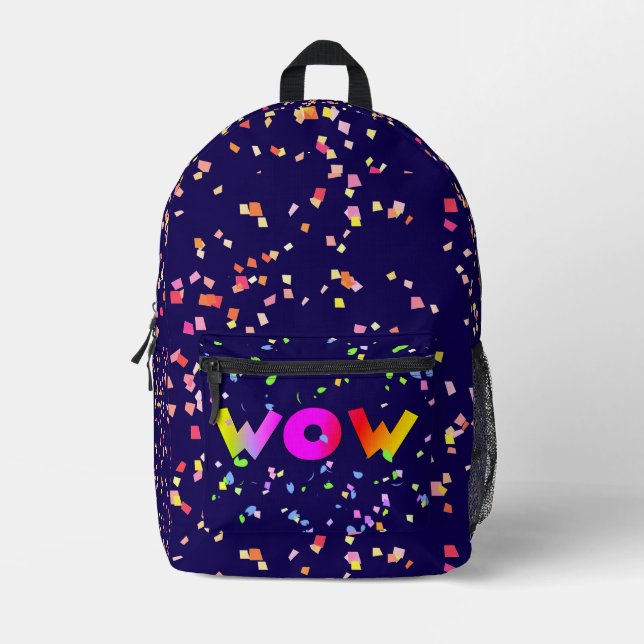 WOW Dk Blue Travel Book Bag Backpack (Front)