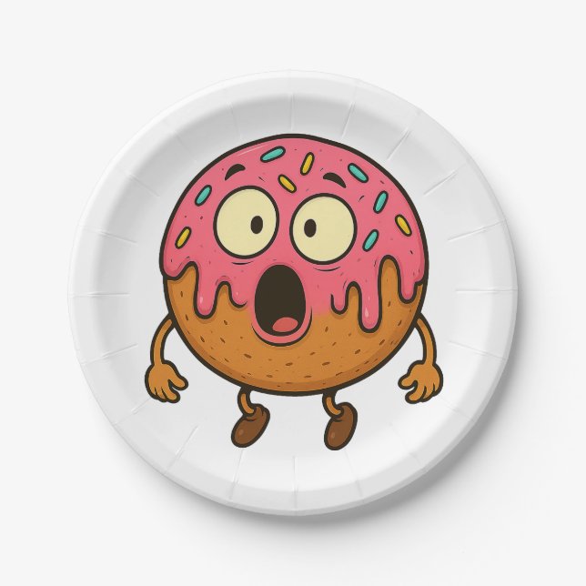 Wow Doughnuts Paper Plate (Front)