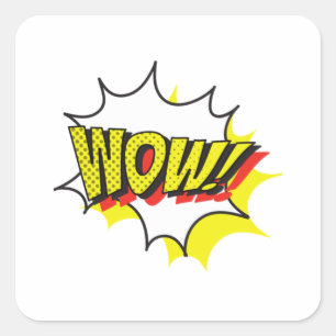 Wow free day Classic Square Sticker