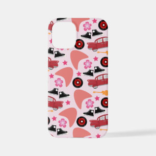 Wow Fun Pink Fifties Flashback Retro Pattern iPhone 12 Mini Case