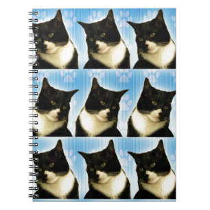 Wow fun Tuxedo Cat Love Cute Photo Pattern Notebook