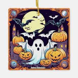 Wow Halloween Thrill Ceramic Ornament
