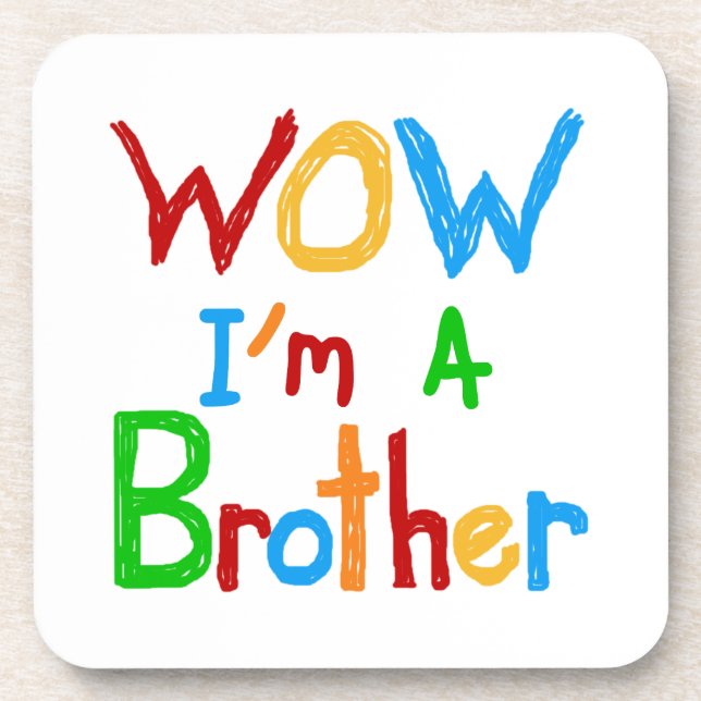 WOW I'm a Brother T-shirts and GIfts Coaster (Front)