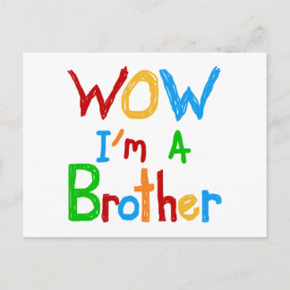 WOW I'm a Brother T-shirts and GIfts Postcard