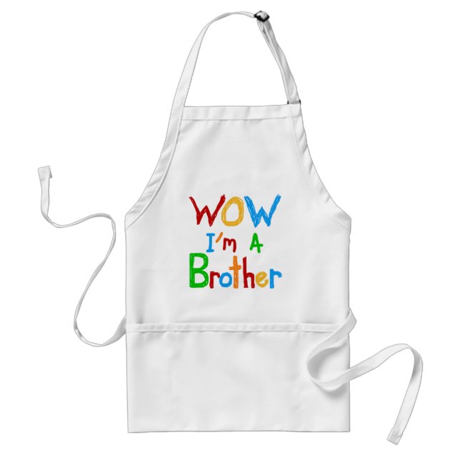 WOW I'm a Brother T-shirts and GIfts Standard Apron (Front)