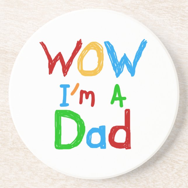 WOW I'm a Dad T-shirts and GIfts Coaster (Front)