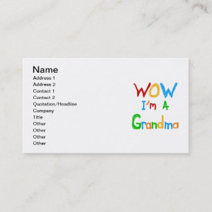 WOW I'm a Grandma T-shirts and Gifts Business Card
