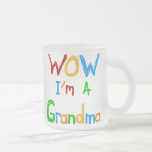 WOW I'm a Grandma T-shirts and Gifts Frosted Glass Coffee Mug