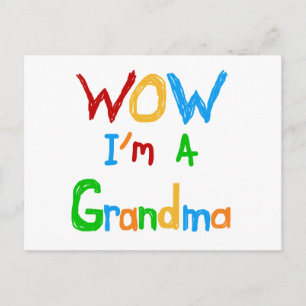 WOW I'm a Grandma T-shirts and Gifts Postcard