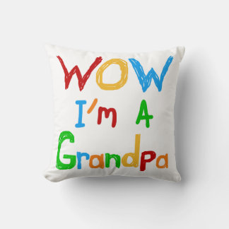 WOW I'm a Grandpa T-shirts and Gifts Cushion