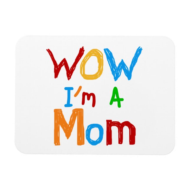 WOW I'm a Mum T-shirts and GIfts Magnet (Horizontal)