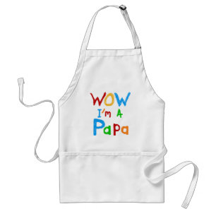 Wow I'm a Papa Tshirts and GIfts Standard Apron